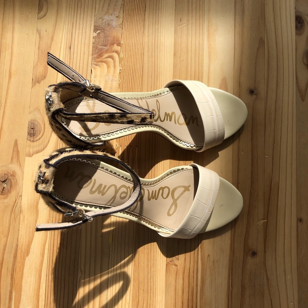 Sam Edelman Cow Hide Animal Print Heels Size 6